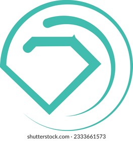 Diamantensymbol: Vektorgrafik. Flachdesign-Stil eps10.