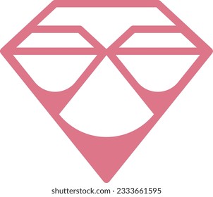 Ilustración de vectores de iconos de diamantes. Estilo de diseño plano eps 10.