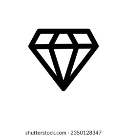 Diamantsymbol. Vektorgrafik, flache Illustration auf weißem Hintergrund.EPS