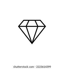 Diamond icon vector illustration. diamond gems sign and symbol