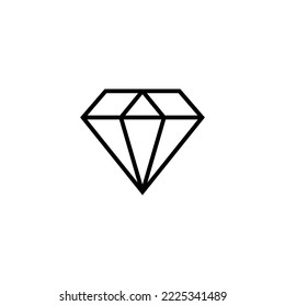 Diamond icon vector illustration. diamond gems sign and symbol