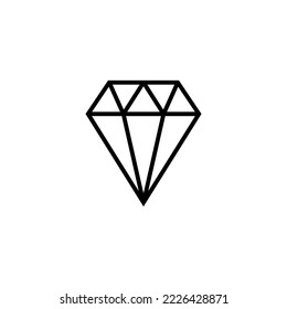 Ilustración vectorial de icono de diamante. signo y símbolo de las gemas de diamantes