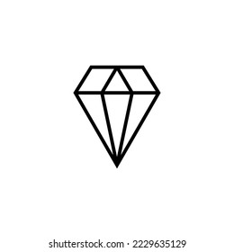 Diamant Symbol, Vektorgrafik. Diamantschmuck-Zeichen und -Symbol