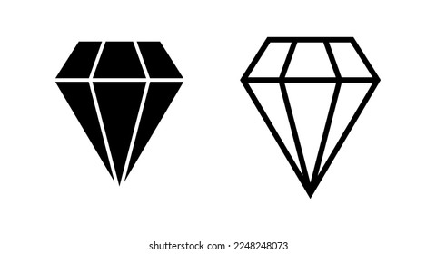 Diamond icon vector illustration. diamond gems sign and symbol