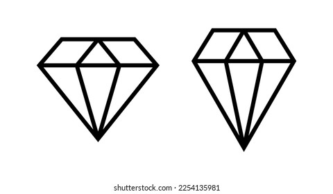 Diamant Symbol, Vektorgrafik. Diamantschmuck-Zeichen und -Symbol