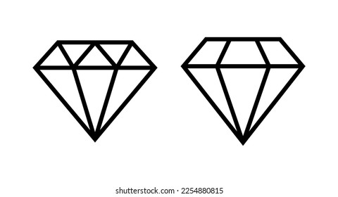 Diamond icon vector illustration. diamond gems sign and symbol