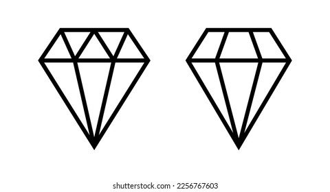 Diamond icon vector illustration. diamond gems sign and symbol