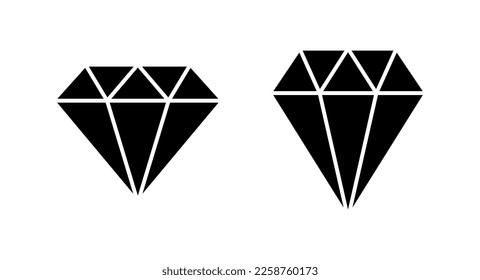 Diamond icon vector illustration. diamond gems sign and symbol