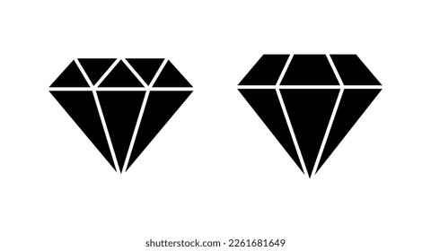 Diamond icon vector illustration. diamond gems sign and symbol