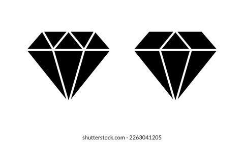 Diamond icon vector illustration. diamond gems sign and symbol