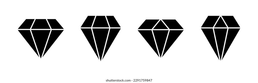 Diamond icon vector illustration. diamond gems sign and symbol