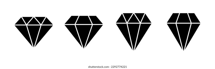 Diamond icon vector illustration. diamond gems sign and symbol