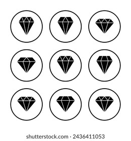 Diamond icon vector illustration. diamond gems sign and symbol