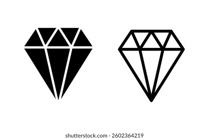 Diamond icon vector illustration. diamond gems sign and symbol