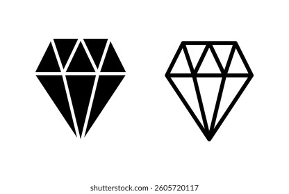 Diamond icon vector illustration. diamond gems sign and symbol