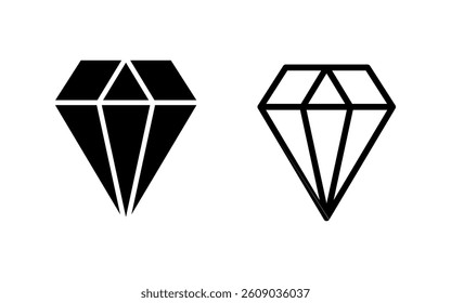 Diamond icon vector illustration. diamond gems sign and symbol
