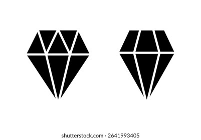 Diamond icon vector illustration. diamond gems sign and symbol