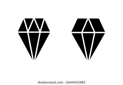 ícone de diamante ilustração vetorial. símbolo e sinal de pedras preciosas de diamante