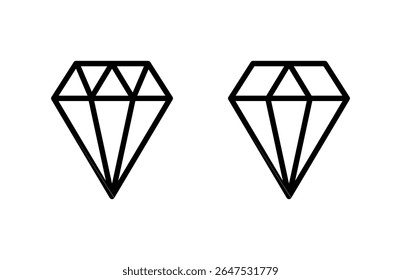 Diamond icon vector illustration. diamond gems sign and symbol