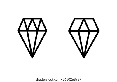 Diamant-Symbol, Vektorgrafik. Diamant Edelsteine Zeichen und Symbol