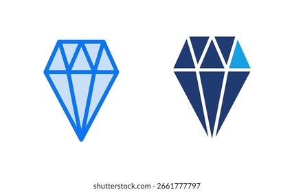 Ilustración vectorial de icono de diamante. signo y símbolo de gemas de diamante