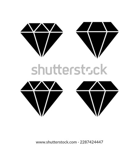 Diamond icon vector illustration. diamond gems sign and symbol