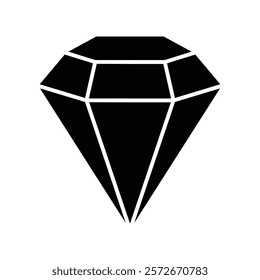 Diamond icon vector illustration isolated on white background.
