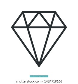 Diamond Icon Vector Illustration Logo Template