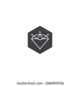 Diamond icon vector illustration logo design.