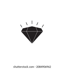 Diseño del logotipo de la ilustración vectorial del icono del diamante.