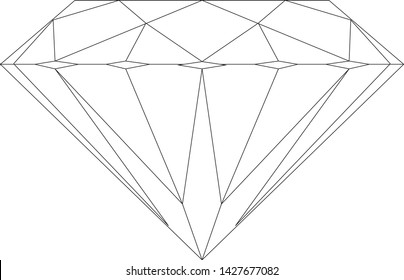 Diamond Icon Vector illustration on white background.