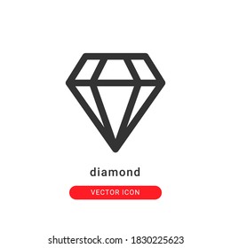 diamond icon vector illustration. diamond icon outline design.