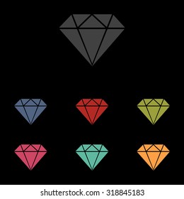 Diamond icon - Vector illustration icon set