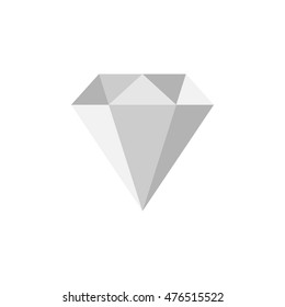 Diamond icon. Vector Illustration. Shiny crystal sign. Brilliant stone. Optical illusion 3D .Fashion modern design. Flat element. Symbol gift, jewel, gem or royal, rich.