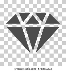 Diamond icon. Vector illustration style is flat iconic symbol, gray color, transparent background. Designed for web and software interfaces.