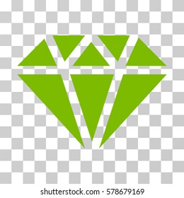 Diamond icon. Vector illustration style is flat iconic symbol, eco green color, transparent background. Designed for web and software interfaces.