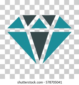 Diamond icon. Vector illustration style is flat iconic bicolor symbol, soft blue colors, transparent background. Designed for web and software interfaces.