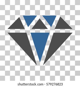 Diamond icon. Vector illustration style is flat iconic bicolor symbol, cobalt and gray colors, transparent background. Designed for web and software interfaces.