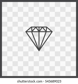 Diamond icon vector icon. Isolated illustration. Business picture.
