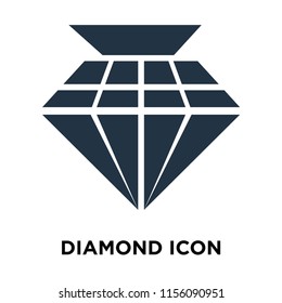 Diamond icon vector isolated on white background, Diamond transparent sign