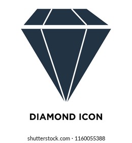 Diamond icon vector isolated on white background, Diamond transparent sign