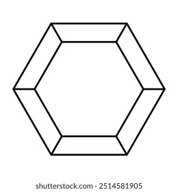 Diamant-Symbol, Vektor einzeln auf weißem Hintergrund, Umriss Rubin-Symbol, Edelstein-Symbol