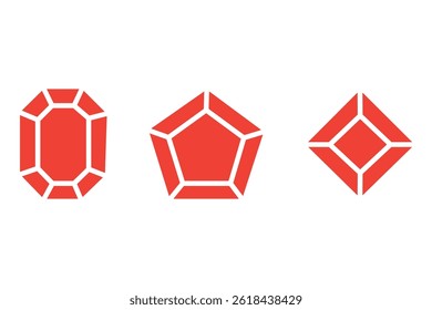 Diamond icon vector isolated on white background. Diamond vector icon. Gemstone symbol
