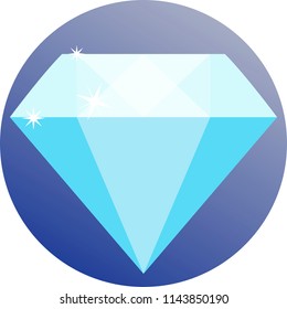 Diamond icon vector. Line brilliant symbol. Trendy flat outline ui sign design. Thin linear graphic pictogram for web site, mobile application. Logo illustration. Eps10.