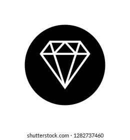 Diamond icon vector. Diamond line icon. Gemstone symbol