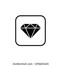 Diamond icon vector. Diamond line icon. Gemstone symbol
