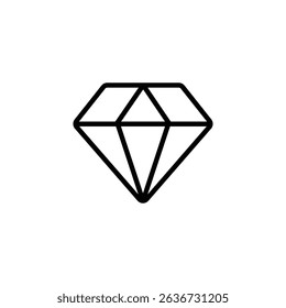 Diamond icon vector. in line style design on white background. vector illustration