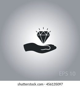 Diamond icon, vector logo