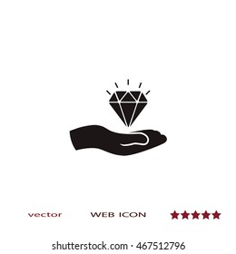 Diamond icon, vector logo