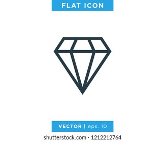 Diamond Icon Vector Logo Design Template On White Background.